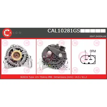 Генератор CASCO T7 P0MEY 3255430 CAL10281GS OCOUW5R