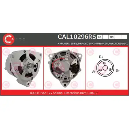 Генератор CASCO BKT27N3 3255452 CAL10296RS KFYQ EZ изображение 0