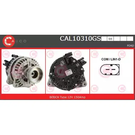 Генератор CASCO 5HGPK 3255475 JYA78 D8 CAL10310GS