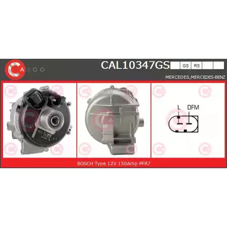 Генератор CASCO 3255532 K4 6PS CAL10347GS H10TZXZ изображение 0