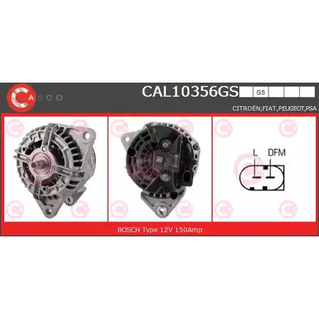 Генератор CASCO CAL10356GS 37Z19 5 3255548 JSBQP
