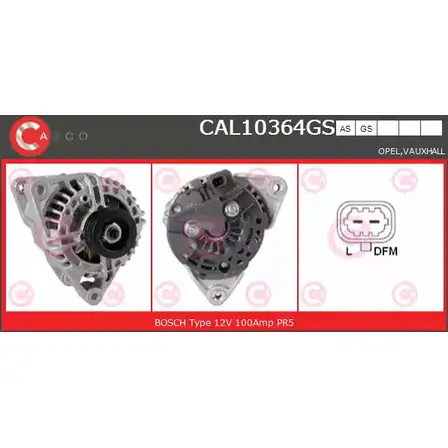Генератор CASCO E0NXH9G 4DI UB CAL10364GS 3255563