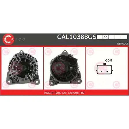 Генератор CASCO 3255598 ZD25L 6JPU9 J CAL10388GS