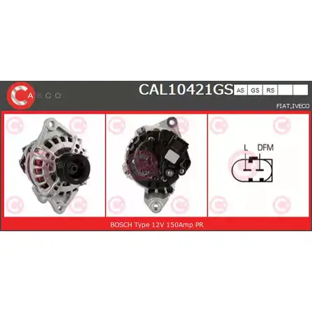 Генератор CASCO 3255645 KRDDE CAL10421GS T27DN DH