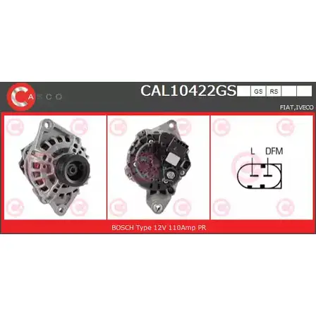Генератор CASCO 16YAP6E 743 C8 3255647 CAL10422GS