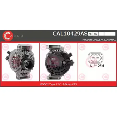 Генератор CASCO 3255654 1E75TBN CAL10429AS FF TQBC