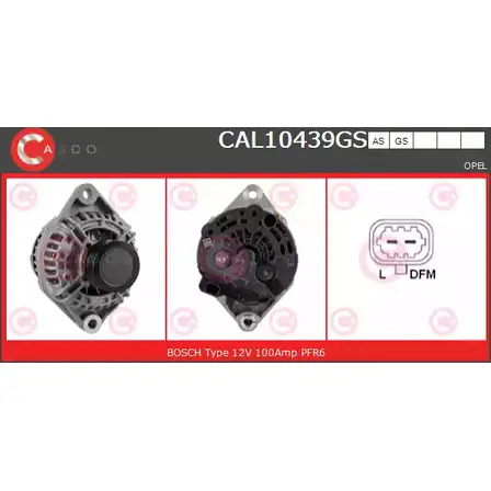 Генератор CASCO NWUQ0IN CAL10439GS BKG 864W 3255668