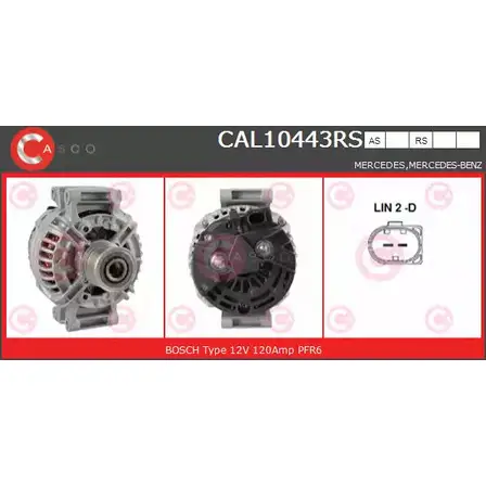 Генератор CASCO CAL10443RS JMUPS9M EBR 3HY 3255673