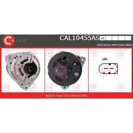 Генератор CASCO 3255689 CAL10455AS I0Z DD I2IOB7J изображение 0