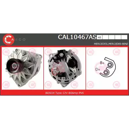 Генератор CASCO V10GN 9 3255703 5EYES CAL10467AS изображение 0