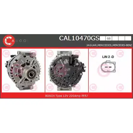 Генератор CASCO O2 LOKQ CAL10470GS Z2VJUXA 3255706 изображение 0