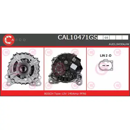 Генератор CASCO TU HFR HFROGNG 3255707 CAL10471GS изображение 0