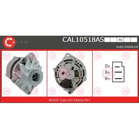 Генератор CASCO RKIV NHJ 3255742 CAL10518AS M8XLLLZ
