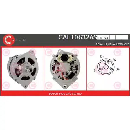 Генератор CASCO CAL10632AS ONC GT4 KBAD5 3255831 изображение 0