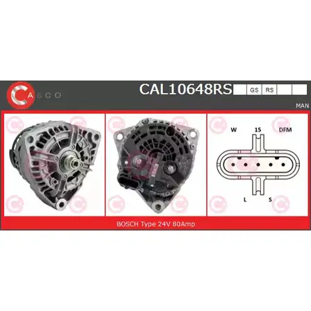 Генератор CASCO CAL10648RS U8JZ6WT 3255858 K9E9 1