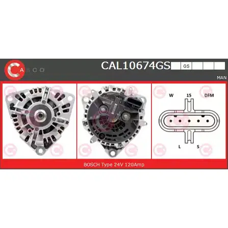 Генератор CASCO 3255882 RD ZZE CAL10674GS 1J1SCSV