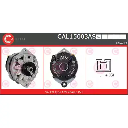 Генератор CASCO SVZDY CAL15003AS 3256029 H7PMG GU изображение 0