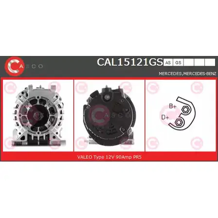 Генератор CASCO 6WMYDX 3256082 N0H GRN CAL15121GS
