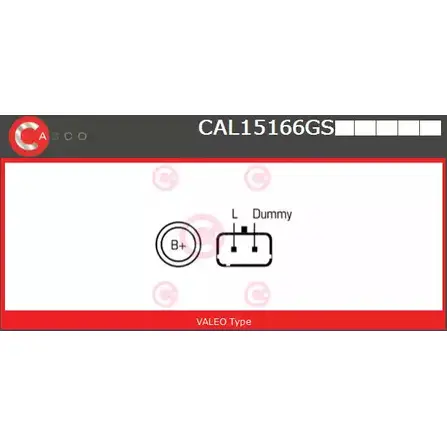 Генератор CASCO L9X91O7 CAL15166GS TCRWQ MV 3256166
