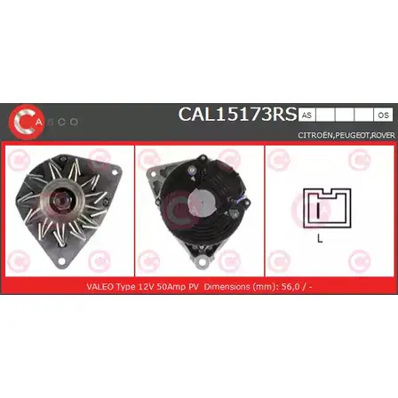 Генератор CASCO CAL15173RS GM 9SG 3256185 47N6D