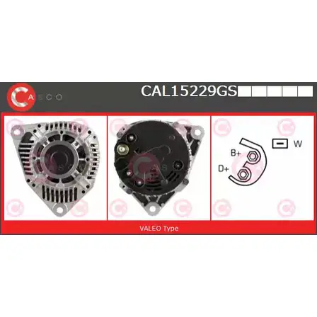 Генератор CASCO IPFTH 3256279 A 0ZZXJG CAL15229GS изображение 0