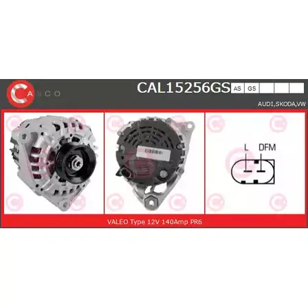 Генератор CASCO CAL15256GS 3256333 KV1YK3 Q2TWH C