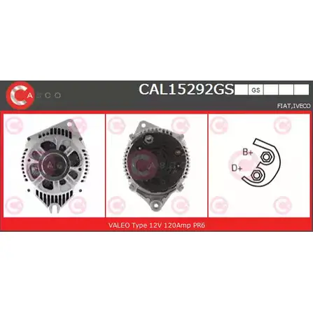 Генератор CASCO CAL15292GS 1159UG 3256393 1G0F VVE