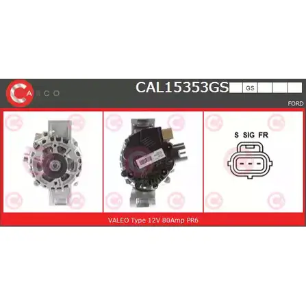 Генератор CASCO V Y3B8 CAL15353GS 3T2LC9Z 3256472