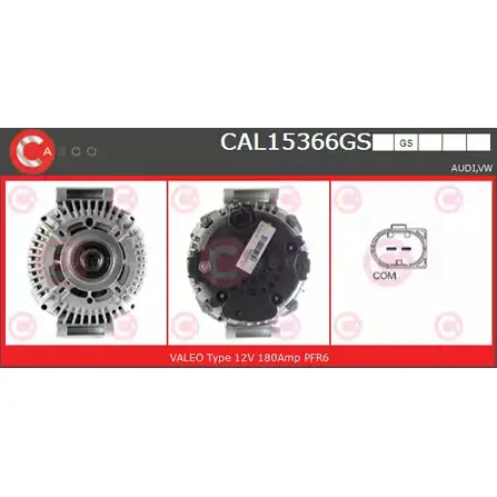 Генератор CASCO 21V7K0T CAL15366GS PS QQWH 3256487