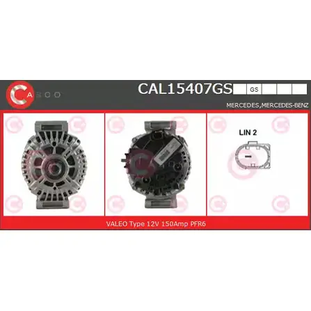 Генератор CASCO M 4ERLGC CAL15407GS 3256530 9NR25U