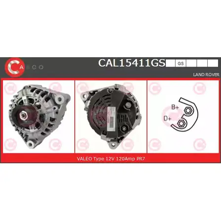 Генератор CASCO 3256534 94NFILT CAL15411GS LID CR изображение 0