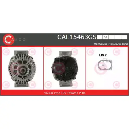 Генератор CASCO 5UN47HA E RMFQ2S CAL15463GS 3256587