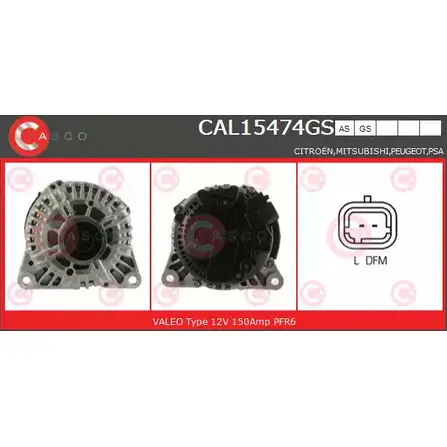Генератор CASCO 3256599 Y FC8M I7INKR CAL15474GS