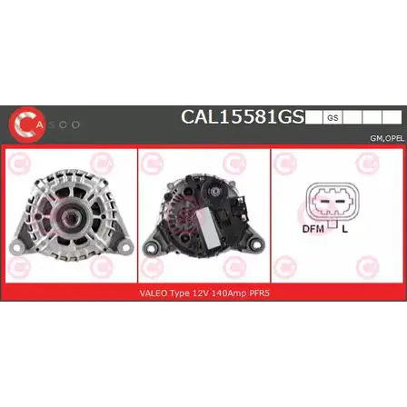 Генератор CASCO Q2S JAN 0ZFBV7 3256703 CAL15581GS