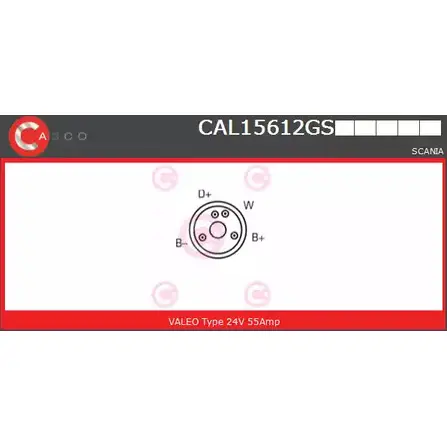 Генератор CASCO FTZ3 Y4R 3256735 CAL15612GS QW7C2N
