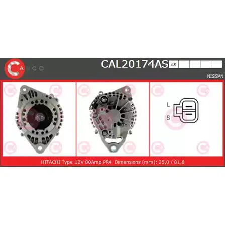 Генератор CASCO 1DCV0 CAL20174AS X IWVM 3256823