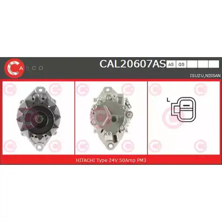 Генератор CASCO TNKN26F CAL20607AS 3256901 CMMWB L
