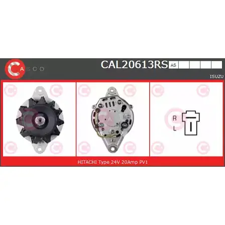 Генератор CASCO CAL20613RS TUIBFQ G 3256907 8WX99Y
