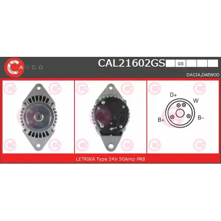 Генератор CASCO 37WFQ8 NF2O 3QR CAL21602GS 3256979 изображение 0
