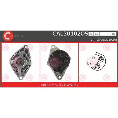 Генератор CASCO P8XIJI G CAL30102OS V6EYT9 3257026