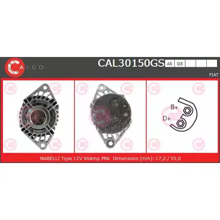 Генератор CASCO M9Q0XT 3257120 QW7F 5 CAL30150GS