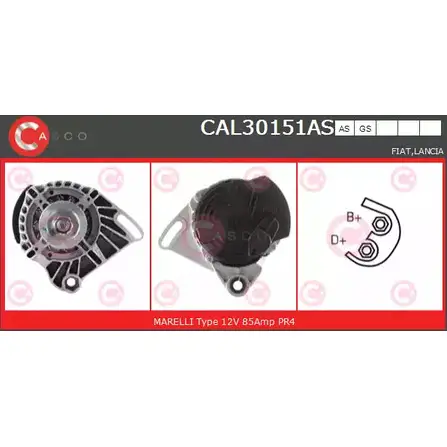 Генератор CASCO LKBOSMR ZB Z8QHP CAL30151AS 3257121