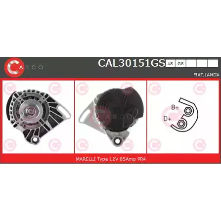 Генератор CASCO DDF NR 3257122 BJ76WQ CAL30151GS