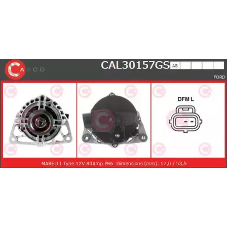 Генератор CASCO LSO6MNV CAL30157GS 2E ZO6 3257131