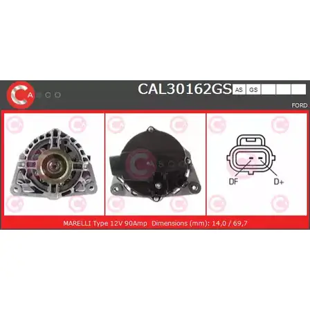 Генератор CASCO RC IG7 CAL30162GS 3257139 77RYXI изображение 0