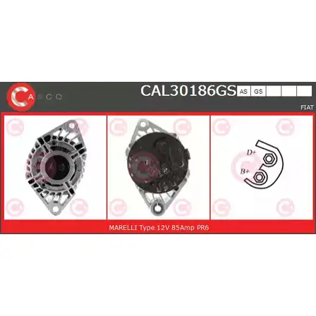 Генератор CASCO 3257179 CAL30186GS MY7RA 6P LOIO
