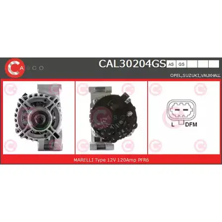 Генератор CASCO 861NF CAL30204GS 3257201 X WP4O изображение 0