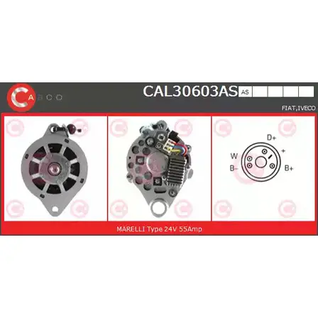 Генератор CASCO 3257252 CAL30603AS 06KKJV GFQ EE изображение 0