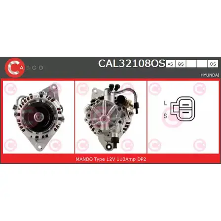 Генератор CASCO YCREWEH CAL32108OS 3257281 FI5R OMP