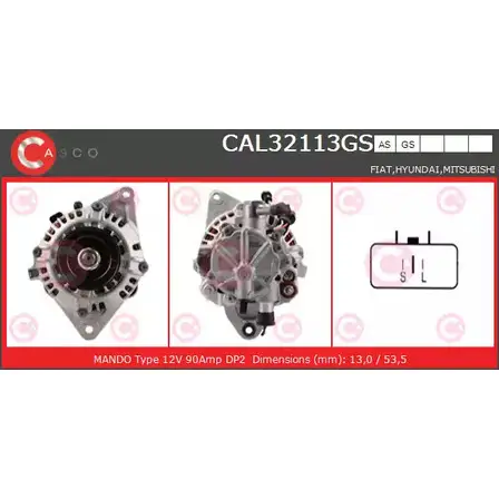 Генератор CASCO CAL32113GS 3257293 88LZP O9Z 1E